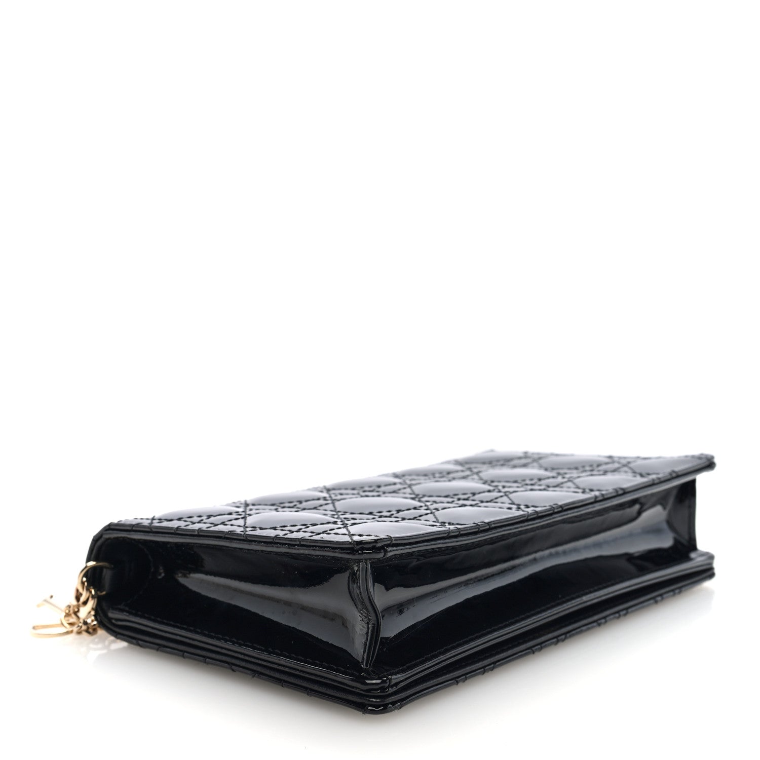 Christian Dior Patent Cannage Lady Dior Convertible Clutch Black 5 of 11