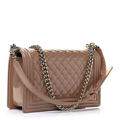 Chanel Iridescent Calfskin Quilted New Medium Boy Flap Dark Beige 2 of 4