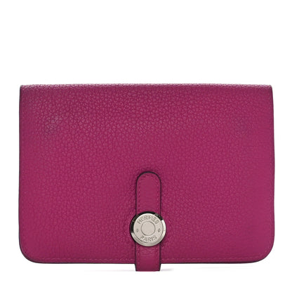 Hermes Togo Dogon Compact Wallet Rose Pourpre 1 of 9