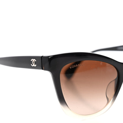 Chanel Acetate CC Cat Eye Summer Sunglasses 5350-A Black Beige 7 of 8