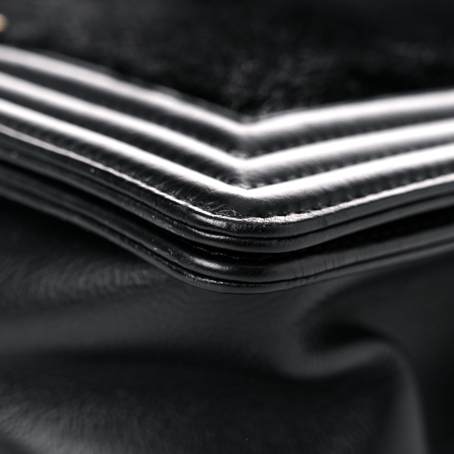 Chanel Fur Calfskin Small Boy Flap Black 9 of 14