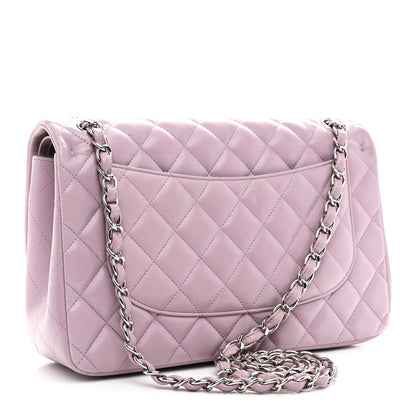 Chanel Lambskin Quilted Jumbo Double Flap Light Purple 3 of 11