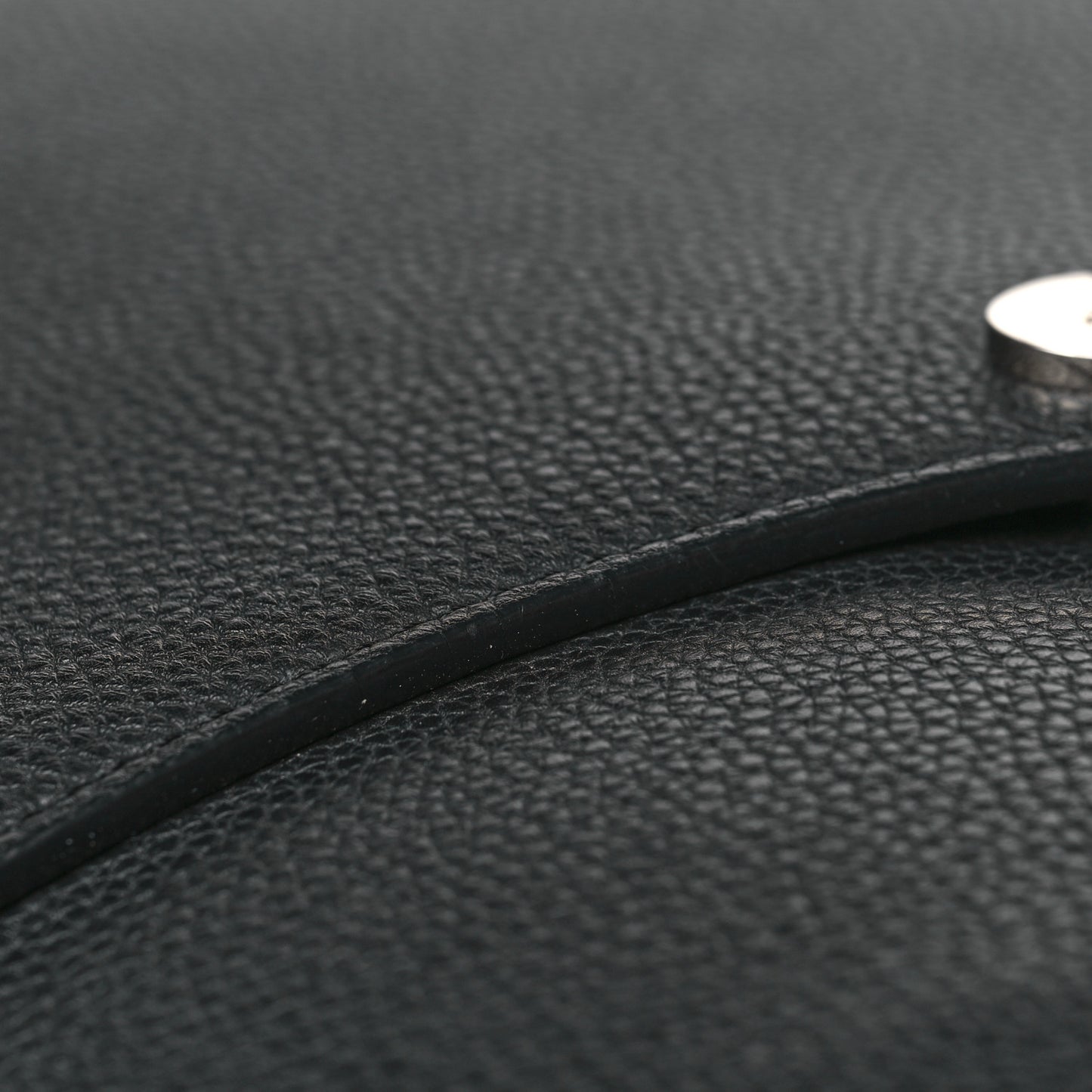Grained Calfskin Fleur Crossbody Black