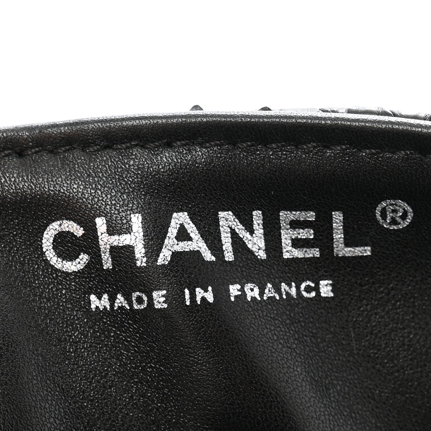 Metallic Snakeskin Sequin Flap Black