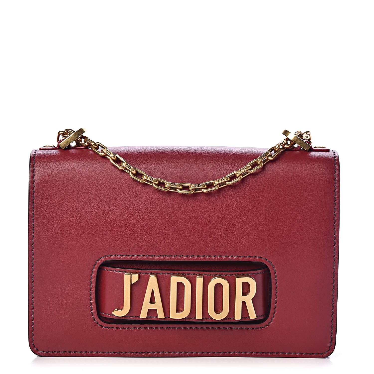 Christian Dior Calfskin J'Adior Chain Flap Bag Red 1 of 12