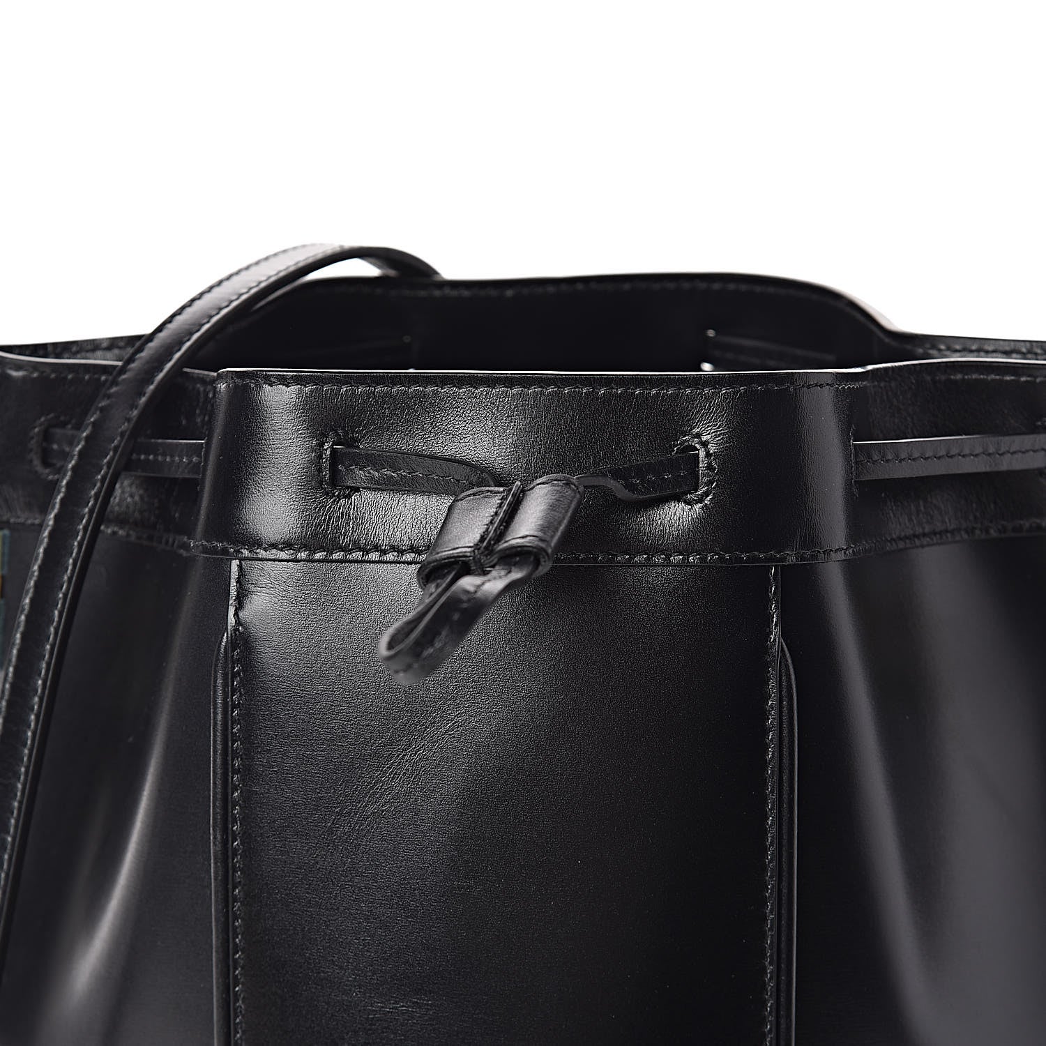Saint Laurent Smooth Calfskin Medium Talitha Bucket Bag Black 9 of 9