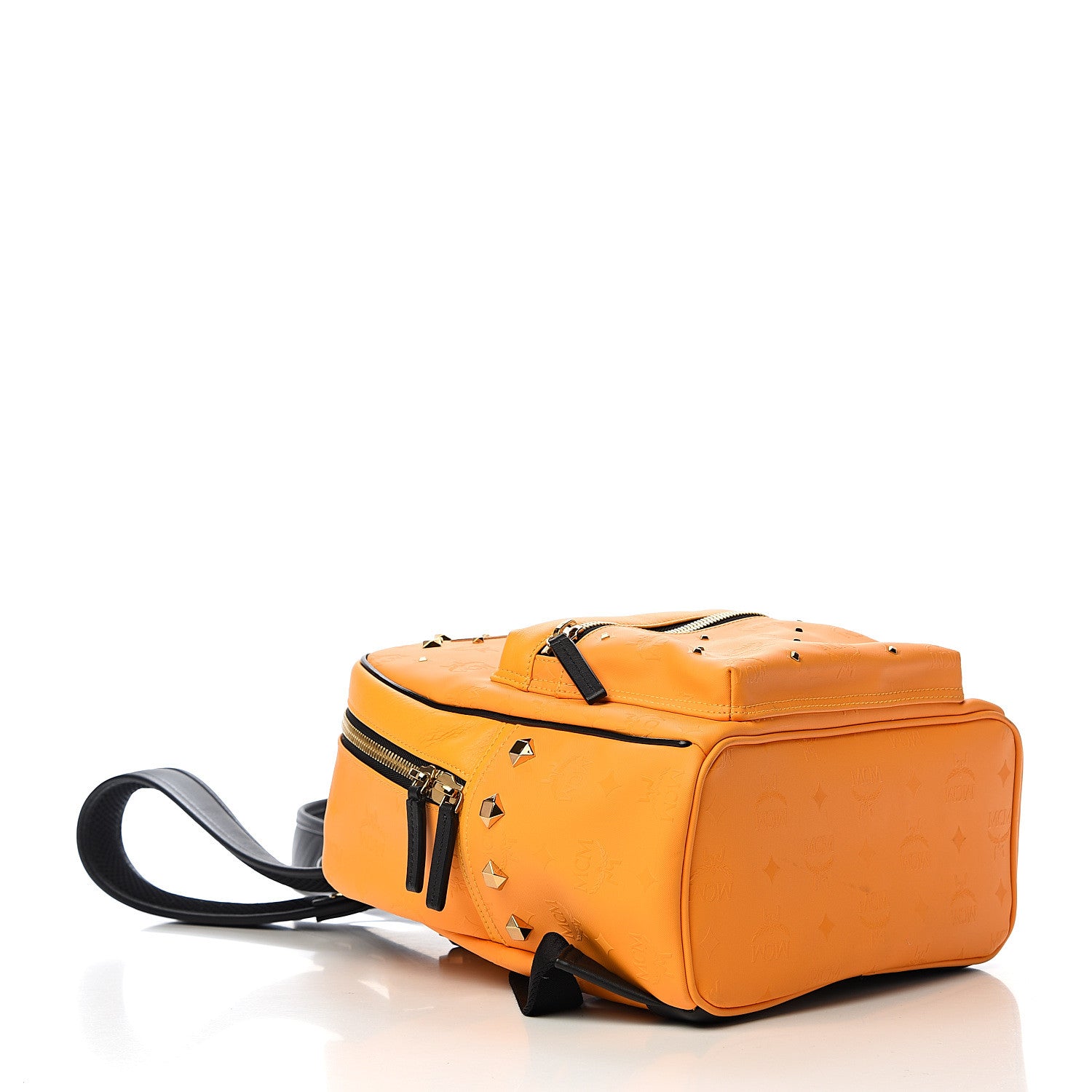 MCM Odeon Studded Small Backpack Orange 3 of 9
