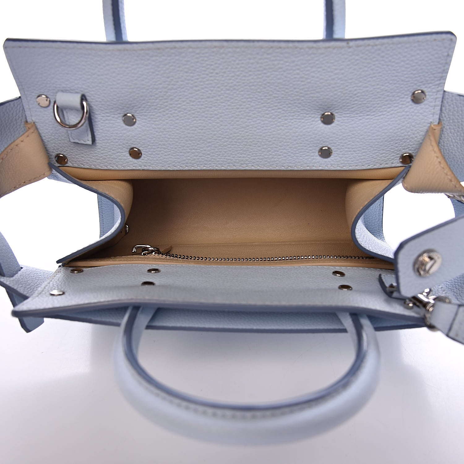 Givenchy Grained Calfskin Mini Horizon Satchel Pale Blue 5 of 12
