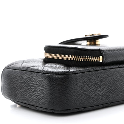 Chanel Caviar Quilted Business Affinity Phone Holder With Chain Black 13 of 16