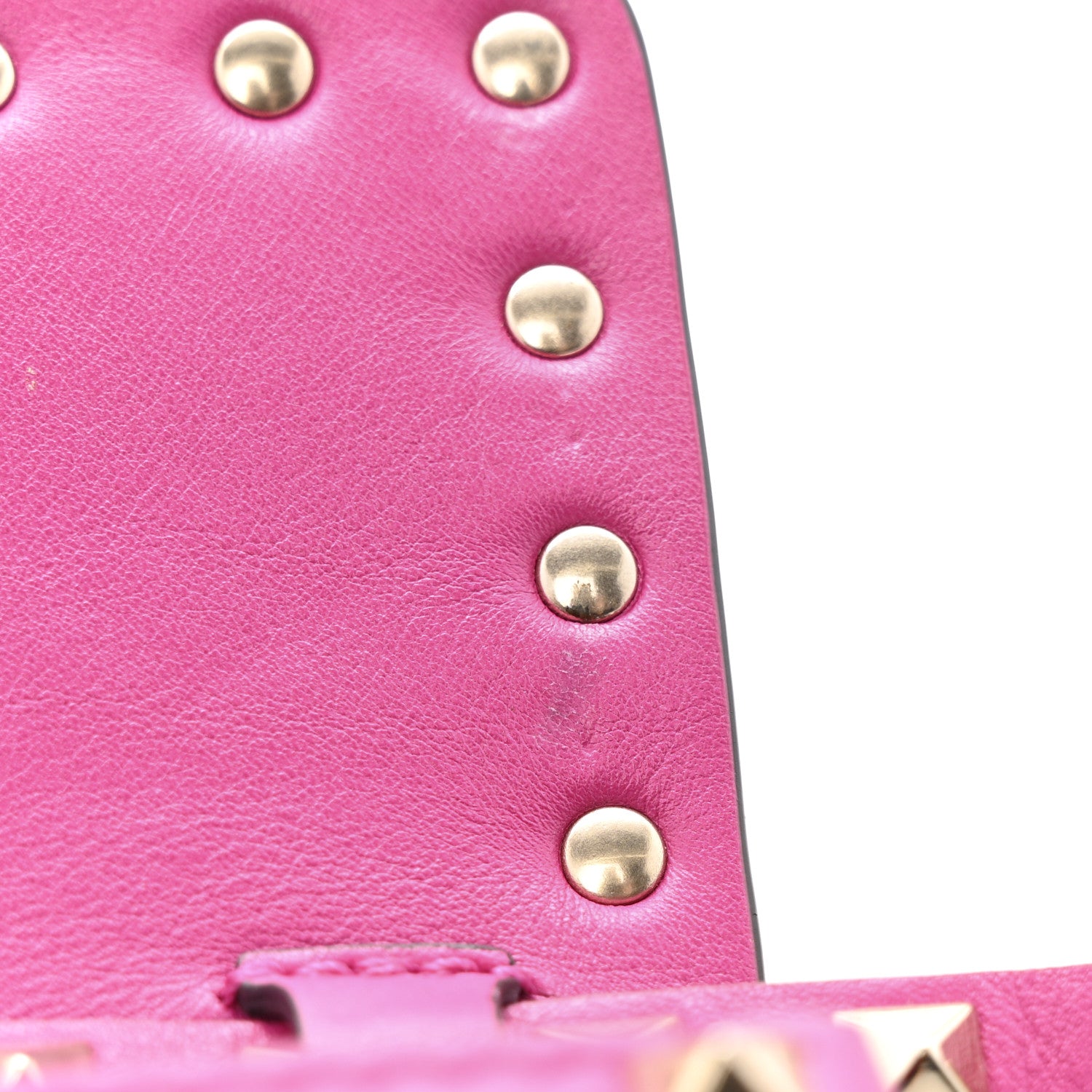 Valentino Garavani Vitello Small Rockstud Flip Lock Crossbody Bag Fuxia 12 of 14