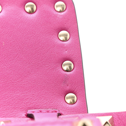 Valentino Garavani Vitello Small Rockstud Flip Lock Crossbody Bag Fuxia 12 of 14