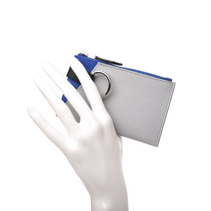 Hermes Epsom Vertige Mini Colorblock Card Holder Bleu Royal Bleu Glacier Bleu Indigo 2 of 8