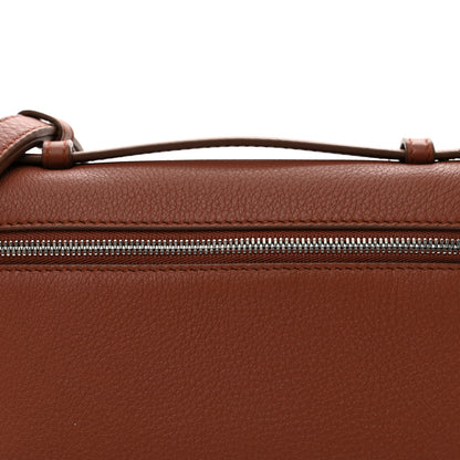 Loro Piana Grained Calfskin L19 Extra Pocket Pouch Kummel 5 of 10