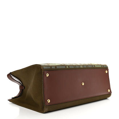 Fendi X SARAH COLEMAN Canvas FF Fish Eye Embroidered Medium Peekaboo X-Tote Amazzonia Ghianda 4 of 11