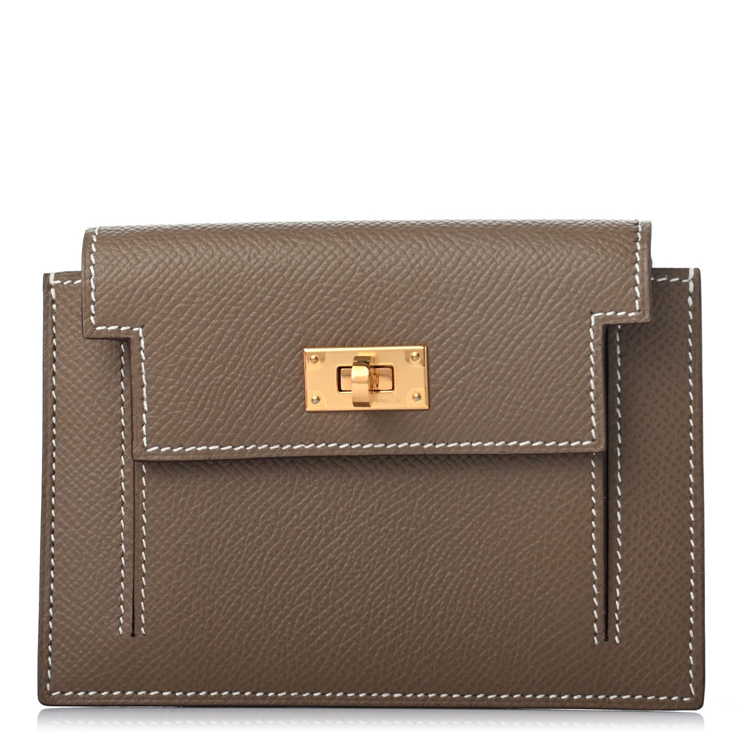 Hermes Epsom Kelly Pocket Compact Wallet Etoupe 1 of 7