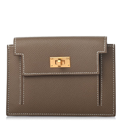Hermes Epsom Kelly Pocket Compact Wallet Etoupe 1 of 7