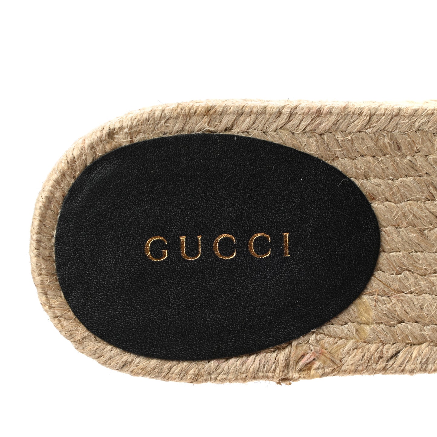 Monogram Matelasse Diagonal GG Marmont Platform Espadrille Slide Sandals 38 Beige Ebony Black