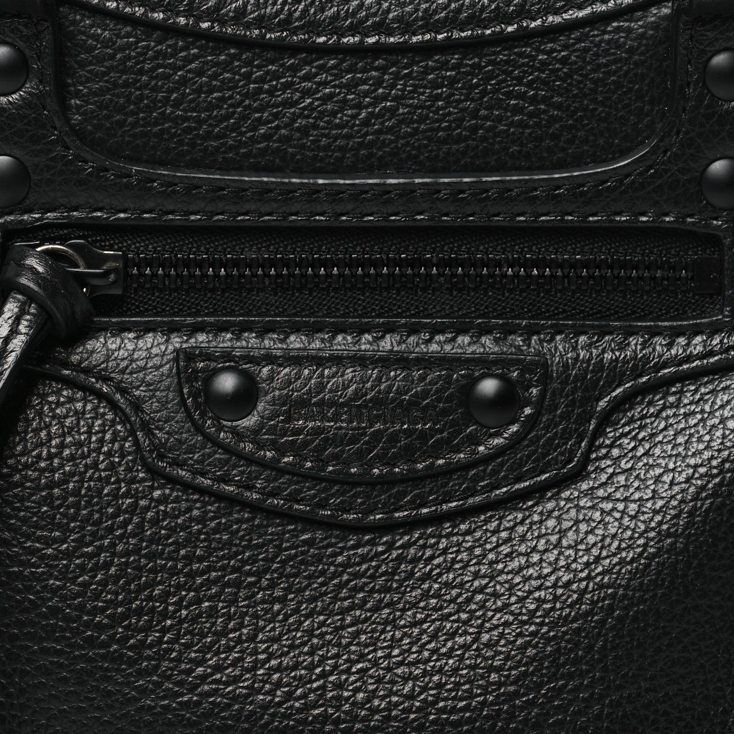 Balenciaga Grained Calfskin Neo Classic Black Hardware Mini City Black 8 of 11
