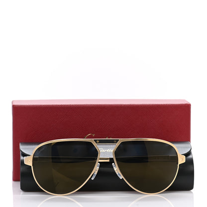 Cartier Santos de Cartier Sunglasses Gold Grey 10 of 10