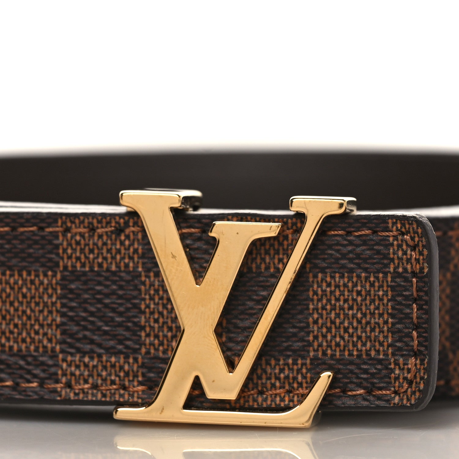Louis Vuitton Mini Damier Ebene 25mm LV Initiales Belt 85 34 2 of 7