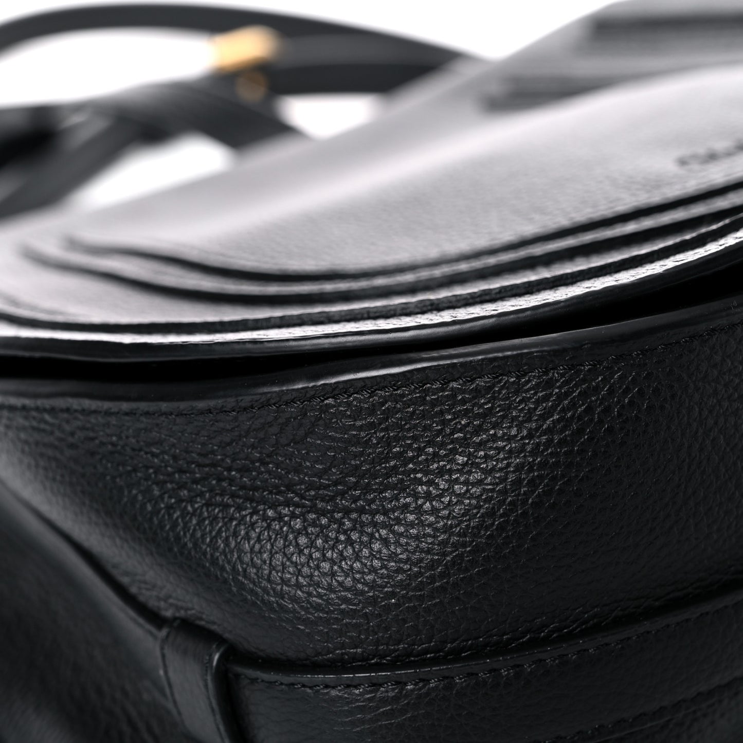 Calfskin Medium Marcie Round Crossbody Bag Black