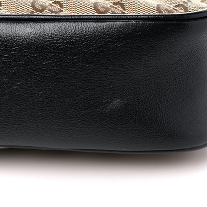 Gucci Monogram Matelasse Diagonal Small GG Marmont Chain Shoulder Bag Beige Black 11 of 11