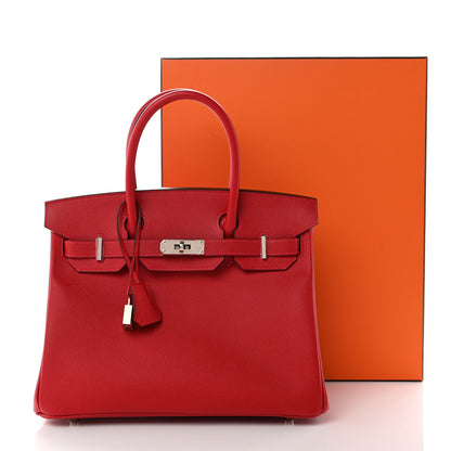 Hermes Epsom BIRKIN 30 Rouge Casaque 11 of 11