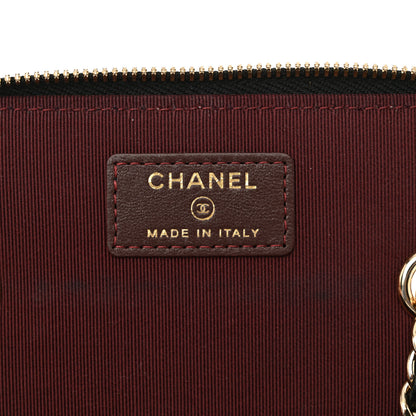 Chanel Lambskin Quilted Small Vanity Case With Chain Black Black 6 of 11
