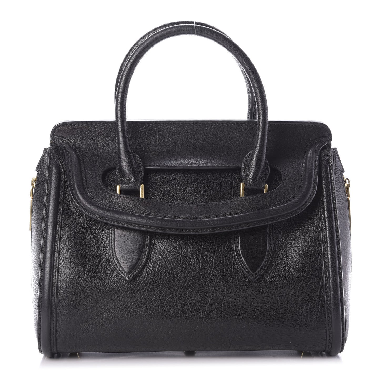 Grained Calfskin Small Heroine Black