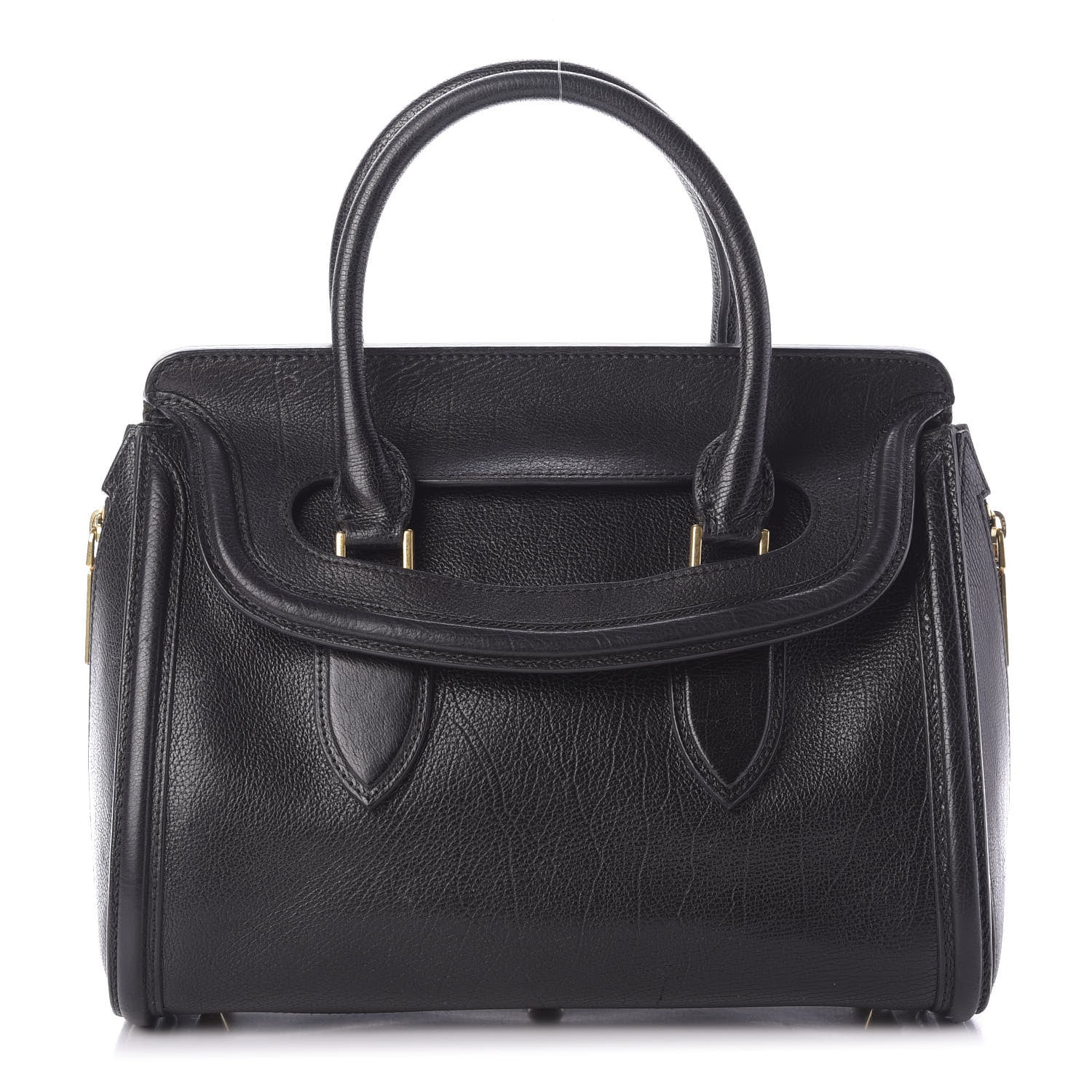 Alexander McQueen Grained Calfskin Small Heroine Black 1 of 9