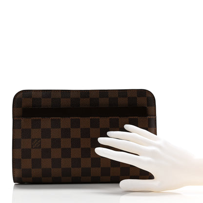 Louis Vuitton Damier Ebene Pochette Saint Louis Clutch 3 of 9