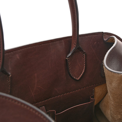 The Row Polished Saddle Calfskin Soft Margaux 15 Burgundy 11 of 11