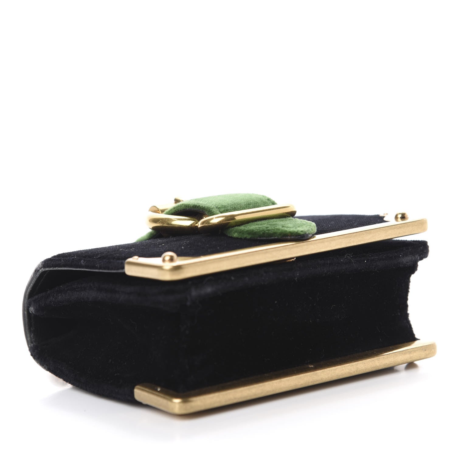 Prada Velvet City Calfskin Micro Cahier Bag Black Alloro 4 of 9