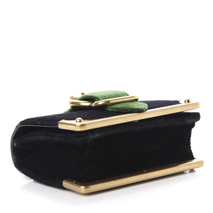 Prada Velvet City Calfskin Micro Cahier Bag Black Alloro 4 of 9
