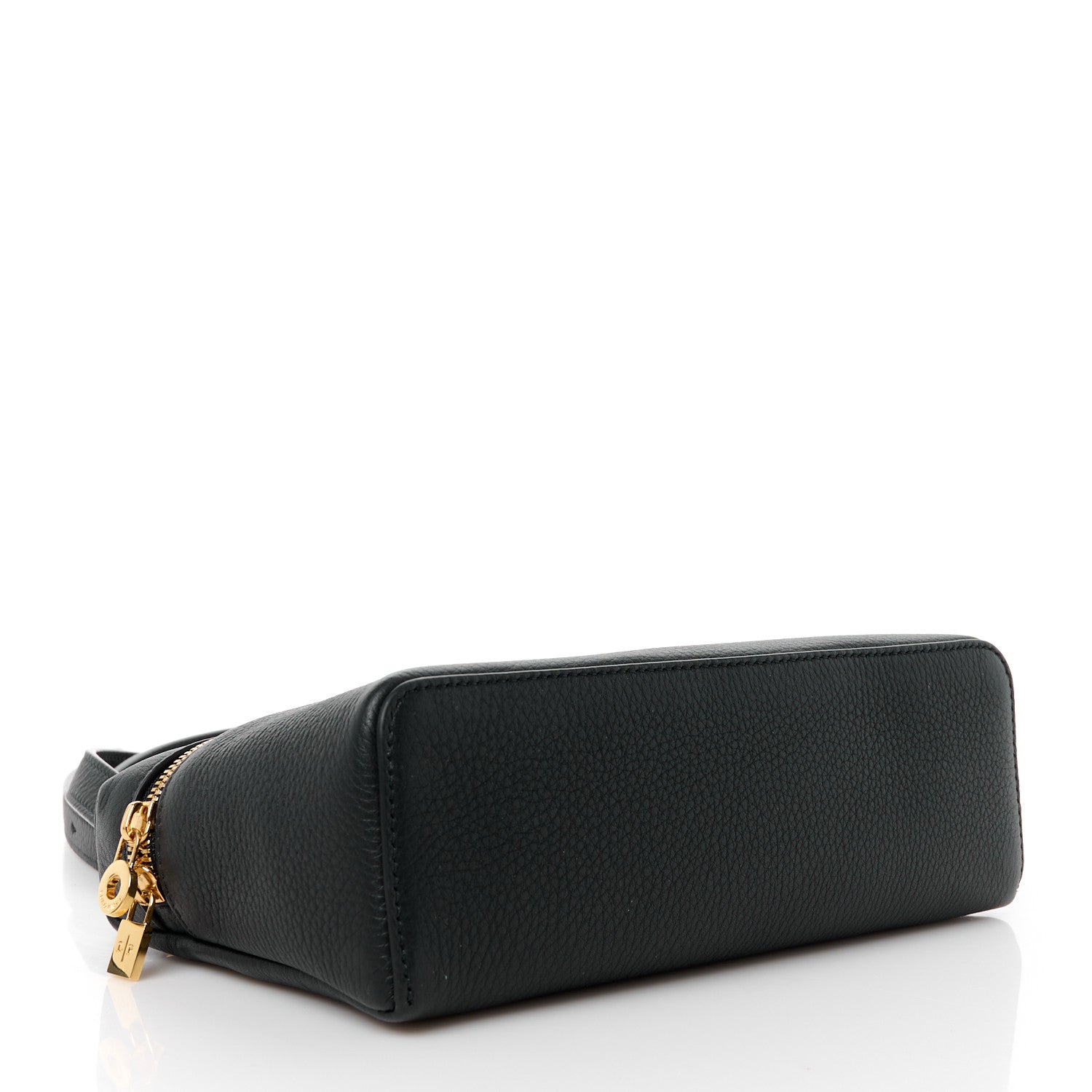 Loro Piana LORO PIANA Grained Calfskin L19 Extra Pocket Pouch Black 4 of 9