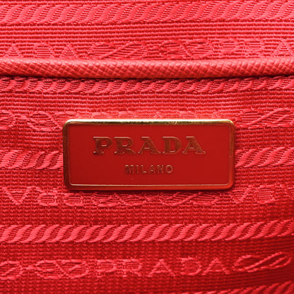 Prada Saffiano Lux Large Tote Fuoco 6 of 15