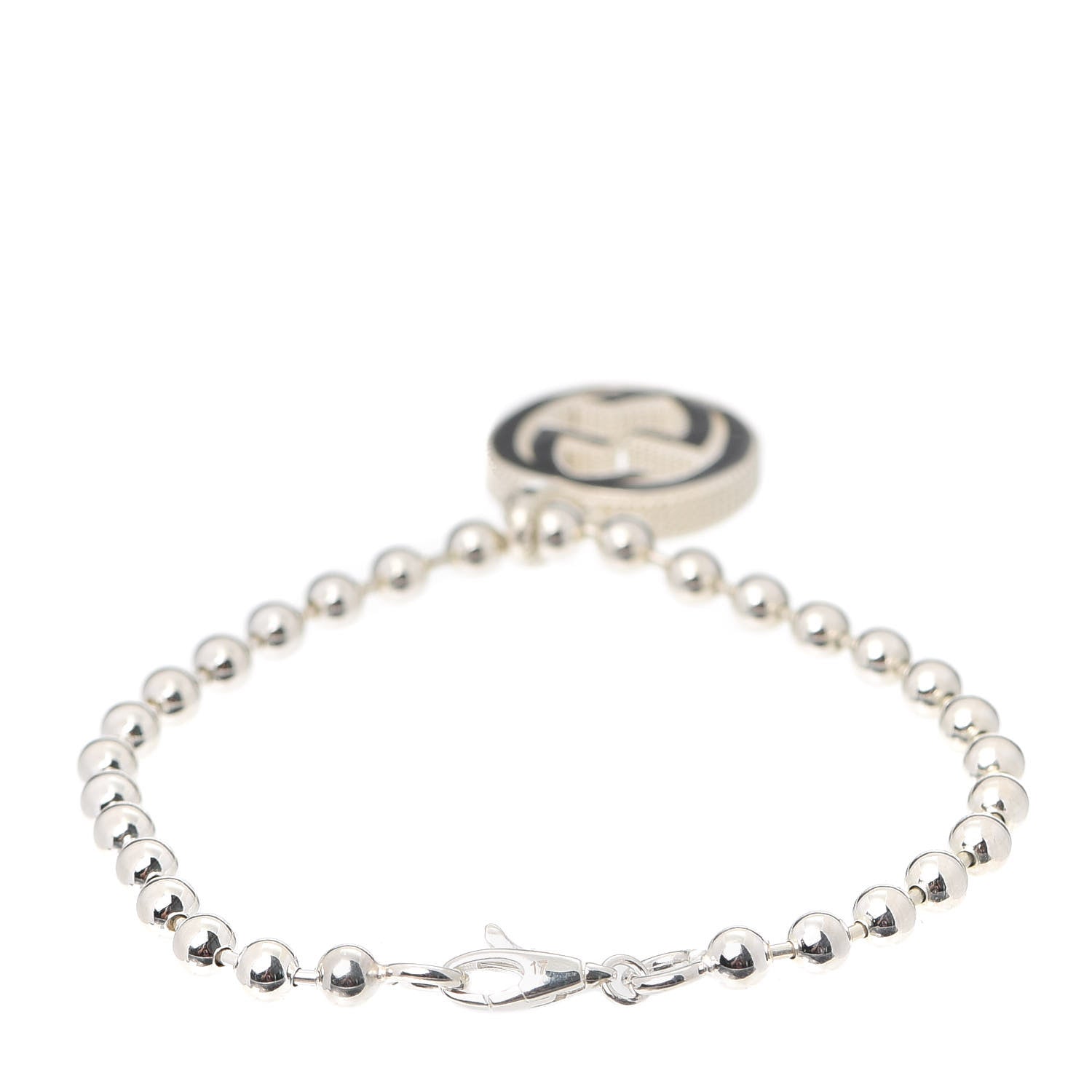 Gucci Sterling Silver Interlocking GG Charm Bracelet 3 of 5