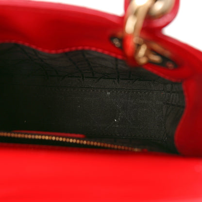 Christian Dior Patent Cannage Mini Lady Dior Red 5 of 10