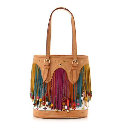 Louis Vuitton Monogram Multicolor Fringe Bucket White 1 of 13