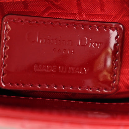 Christian Dior Patent Cannage Mini Lady Dior Red 6 of 12
