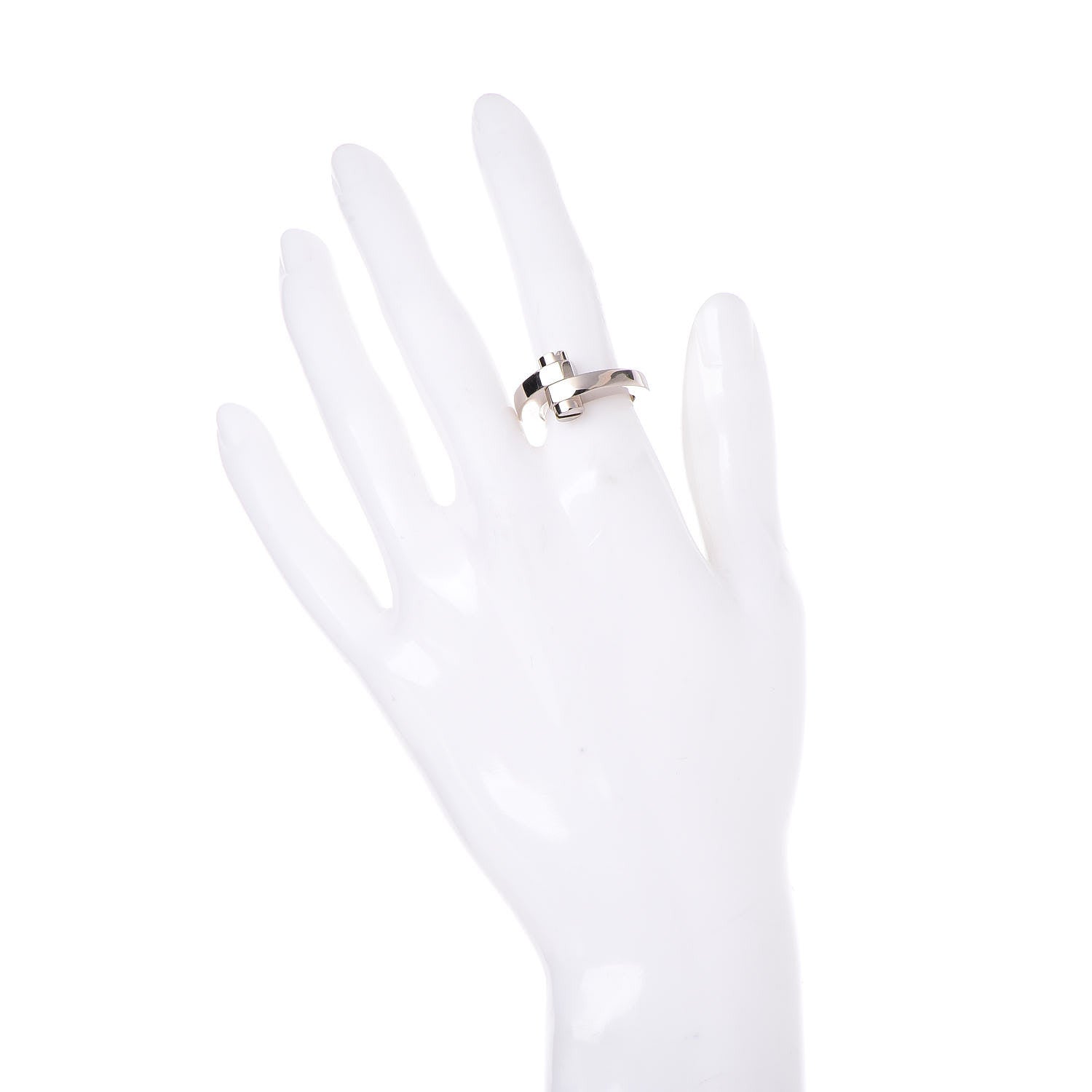 Cartier 18K White Gold Menotte Ring 53 6.25 2 of 7
