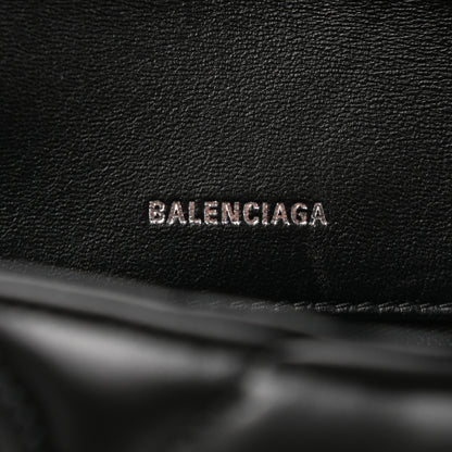 Balenciaga Nappa Calfskin Quilted Touch B Clutch Bag Black 6 of 6