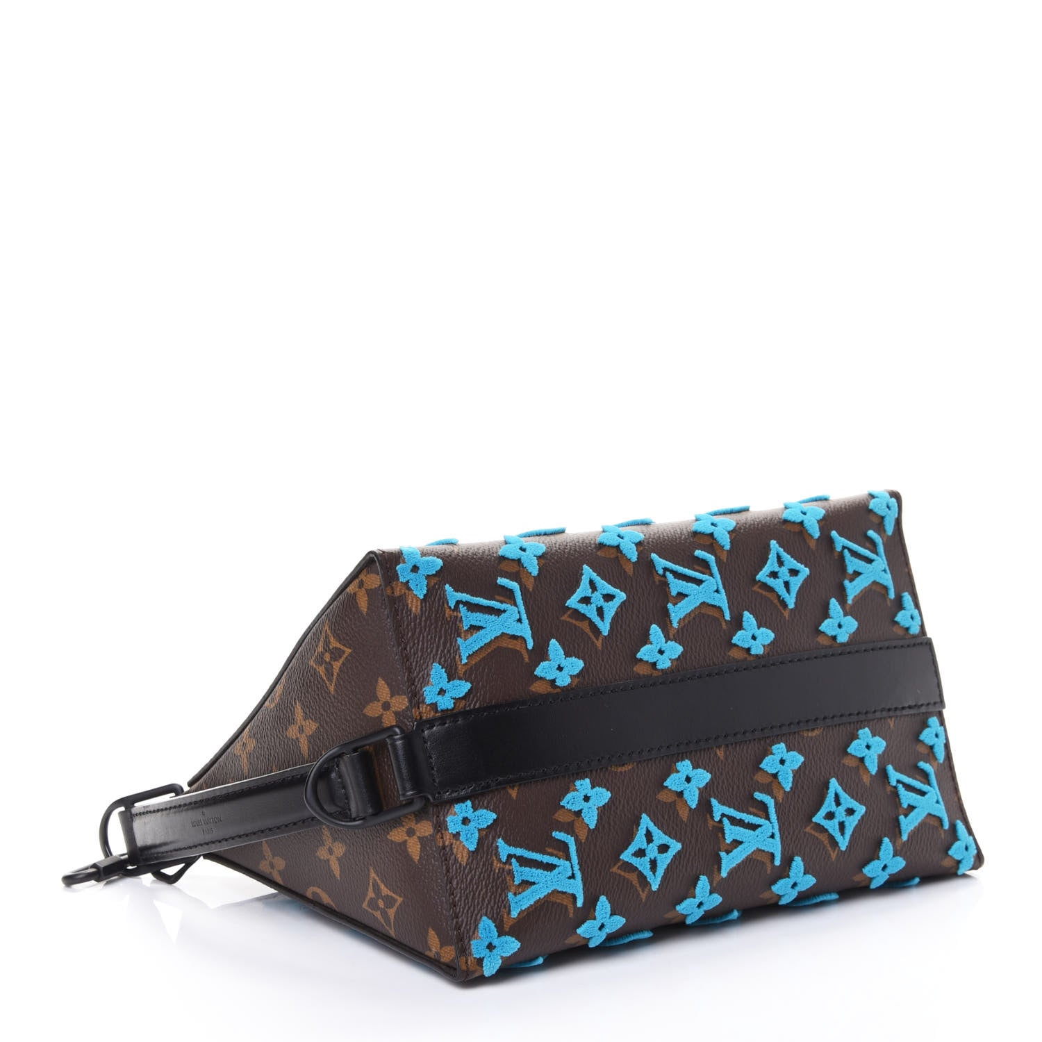 Louis Vuitton Monogram Tuffetage Triangle Messenger Turquoise 3 of 4