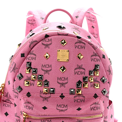 MCM Visetos Studded Small Stark M Backpack Pink 8 of 13