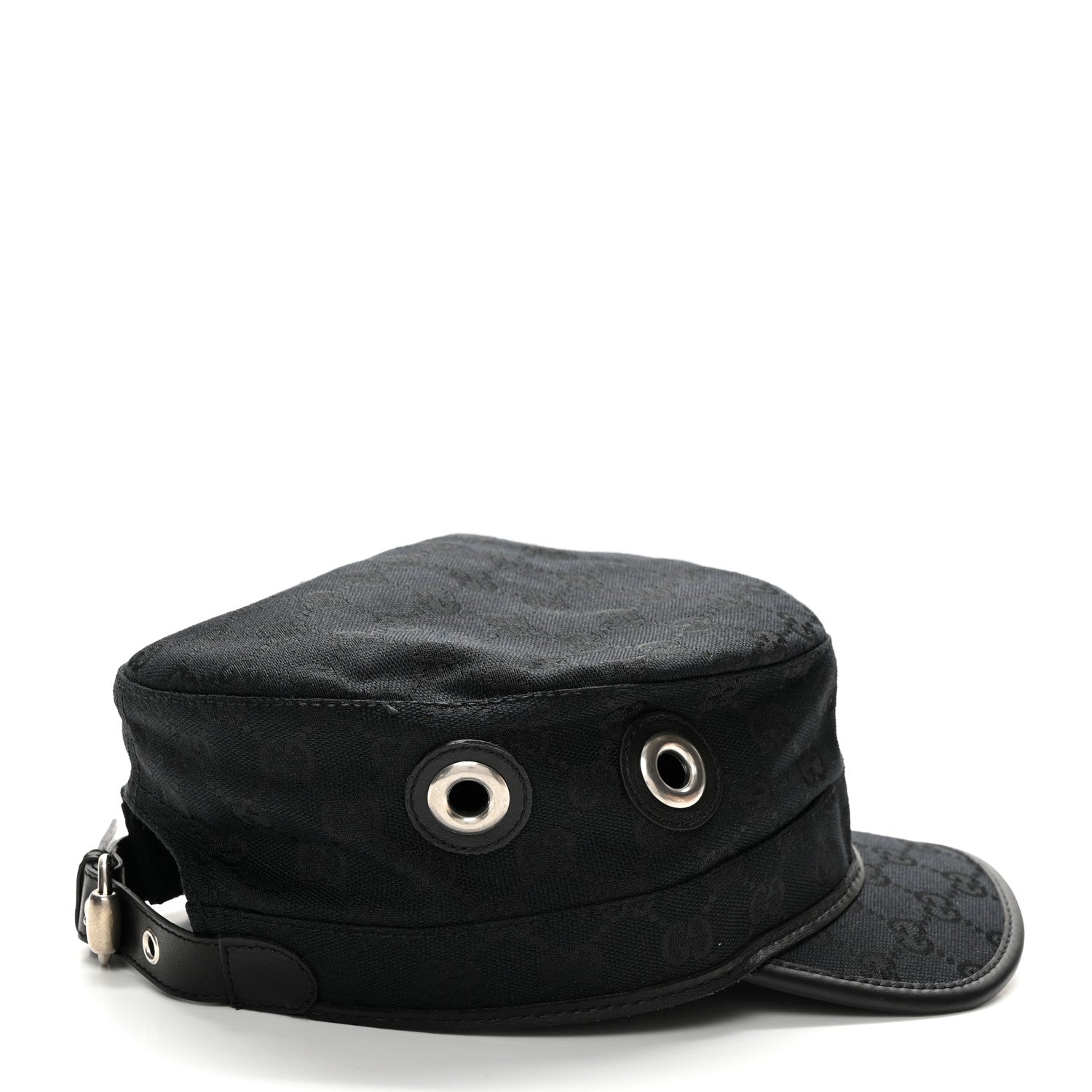 Gucci Monogram Canvas Military Hat S Black 5 of 9
