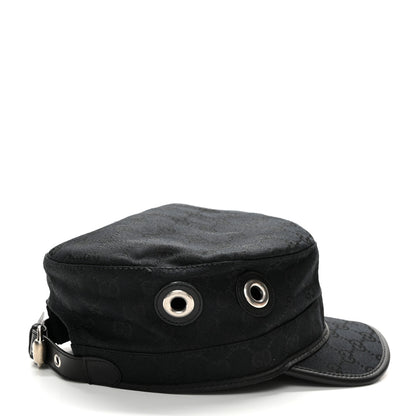 Gucci Monogram Canvas Military Hat S Black 5 of 9