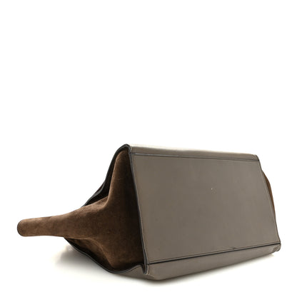 Celine Calfskin Suede Large Tri-color Trapeze Taupe 4 of 9