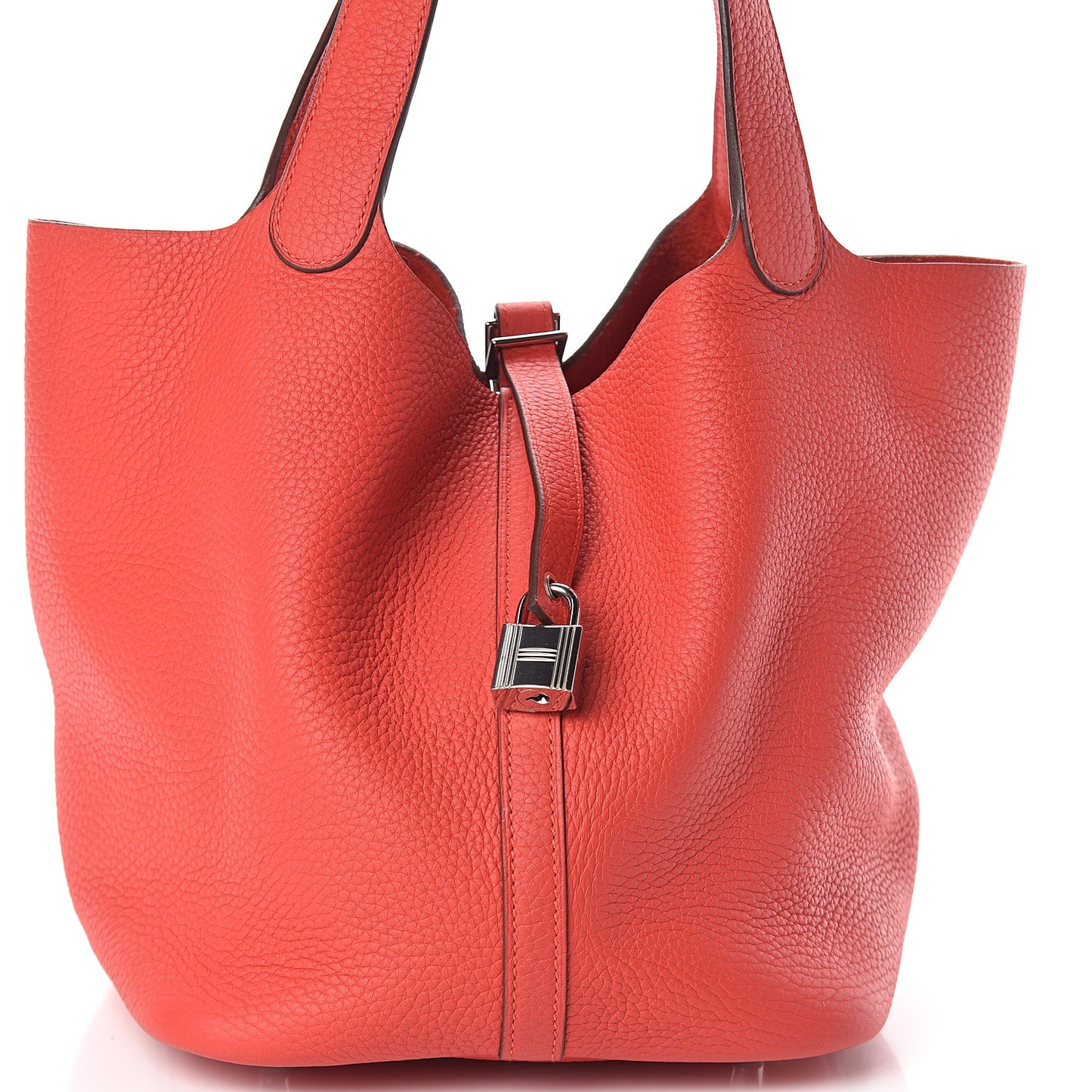 Taurillon Clemence Picotin Lock 22 MM Rouge Tomate