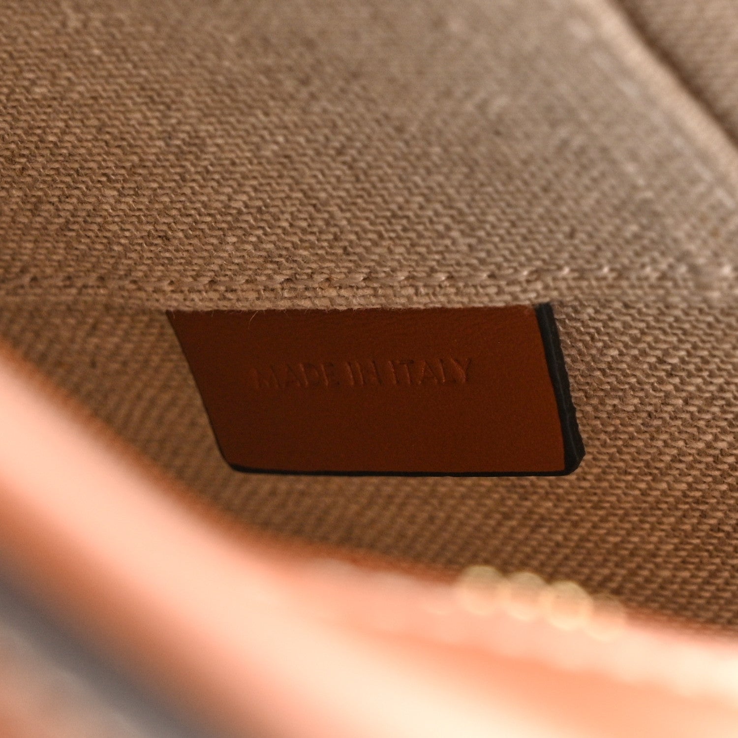 Celine Canvas Calfskin Cuir Triomphe Oval Crossbody Purse Natural Tan 6 of 10