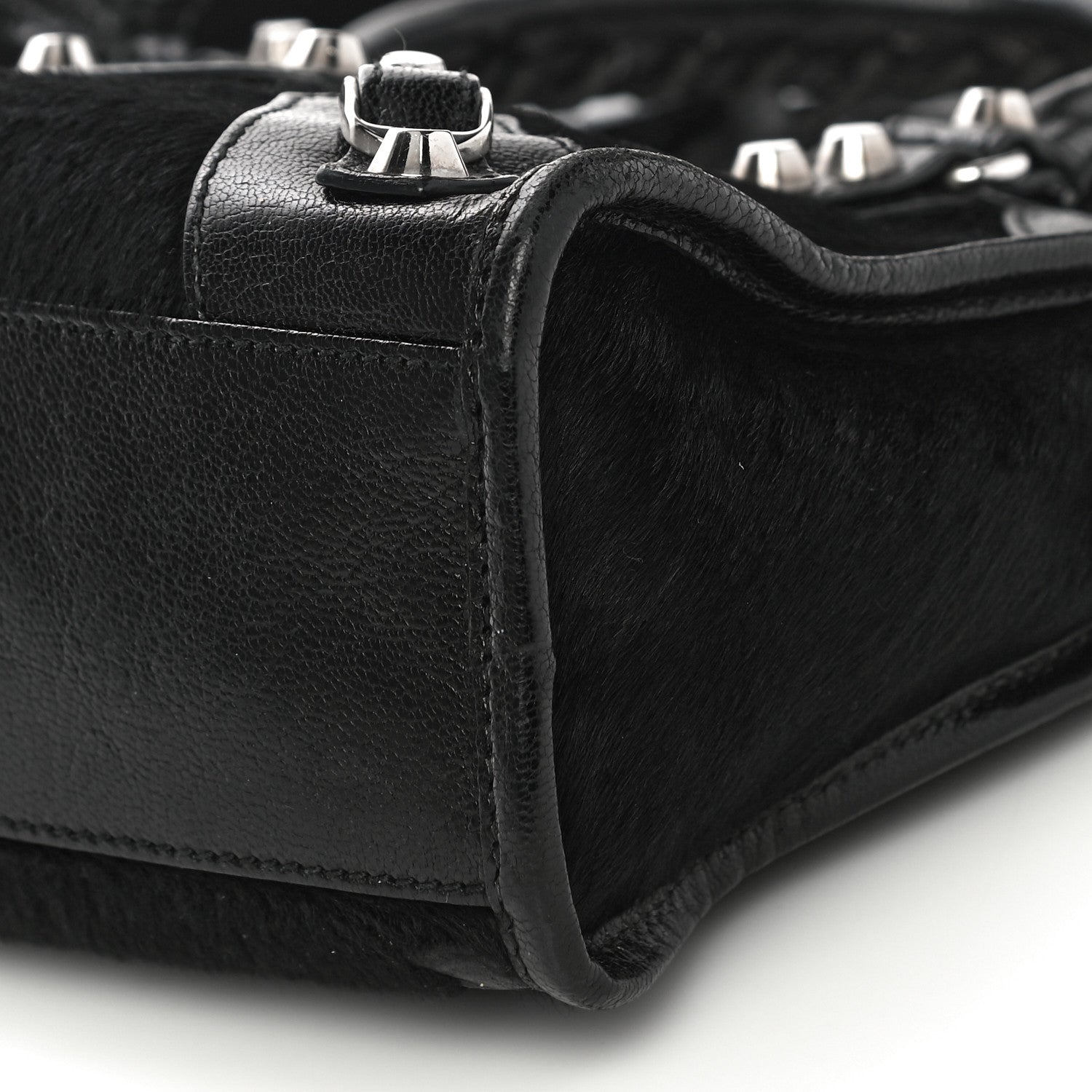 Balenciaga Pony Hair Silver Classic Hardware Mini City Black 11 of 15